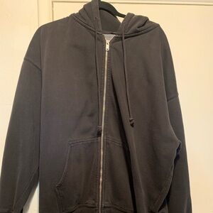 John Galt black zip up hoodie jacket